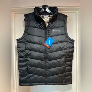 Mens Medium Columbia Labyrinth Loop II Vest Black Puffer Omni-Heat Infinity Gold